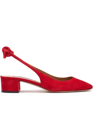Aquazzura Sandali Very Bow Tie In Camoscio 35mm