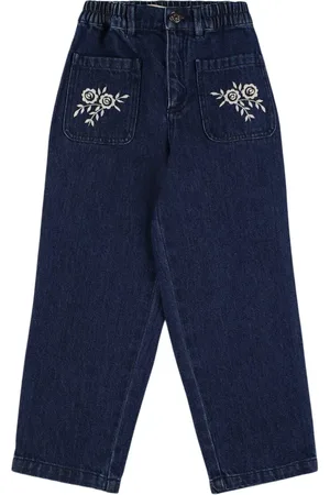 The New Society Jeans In Denim Di Cotone Con Ricami