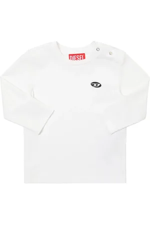 Diesel T-shirt Manica Lunga In Cotone Stampato