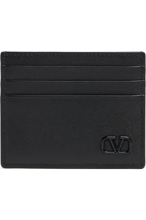 VALENTINO GARAVANI Porta Carte Di Credito Mini Vlogo In Pelle