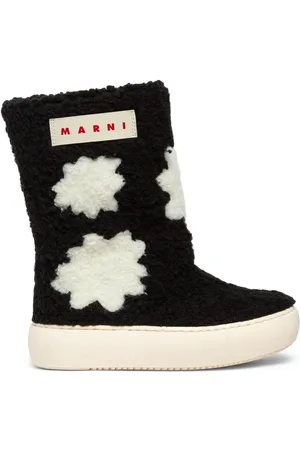 Marni Stivali In Materiale Peluche E Pelle