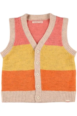 Tiny Cottons Cardigan Smanicato In Maglia Di Misto Acrilico