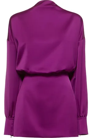 The Andamane Vestito Mini Sylvia Maniche Lunghe In Raso