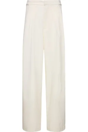St Agni Pantaloni Larghi In Lana Con Pinces