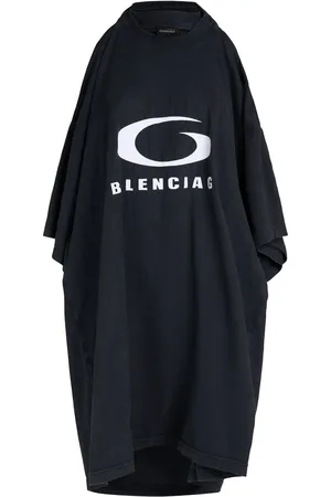 Balenciaga Vestito Icon Print In Cotone