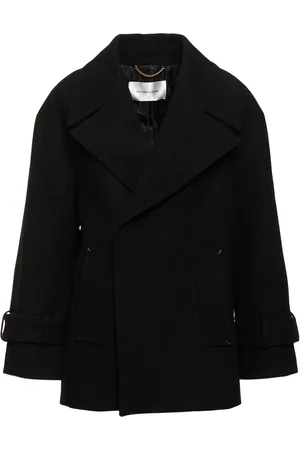 Victoria Beckham Cappotto Melton Oversize In Misto Lana