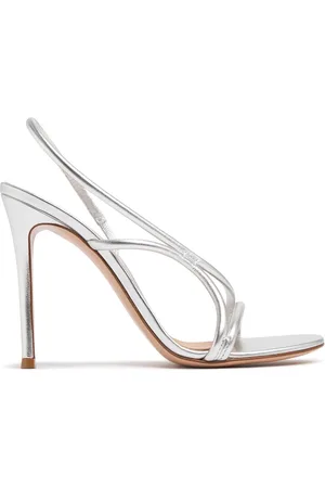 Gianvito Rossi Sandali In Pelle Metallizzata 105mm