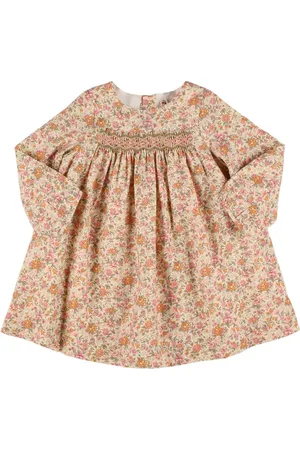 BONPOINT Vestito In Cotone E Lana Con Stampa