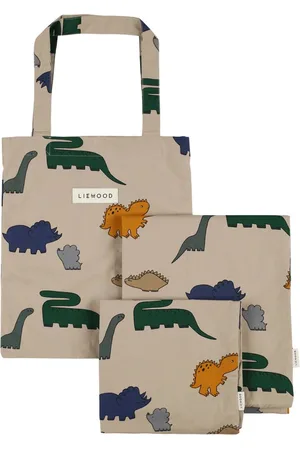 Liewood Set Letto Dinosaur In Cotone Organico Stampato