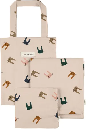 Liewood Set Letto Bunny In Cotone Organico Stampato