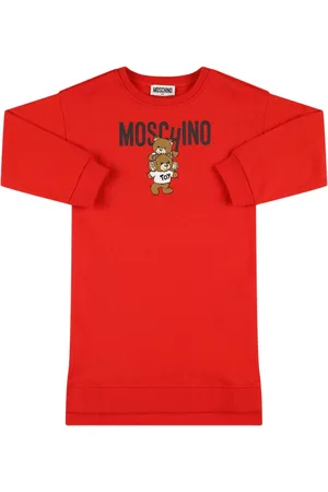 Moschino Vestito In Felpa Di Cotone Con Stampa