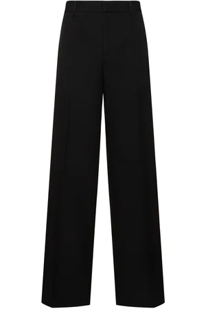 VERSACE Panaloni In Lana Grain De Poudre