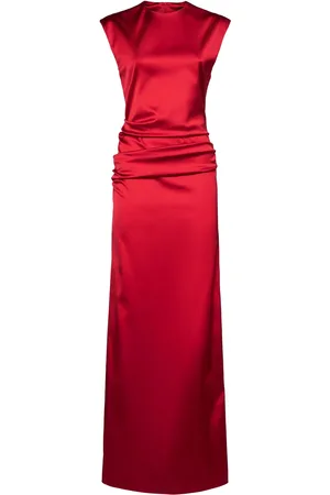 Max Mara Vestito Lungo Rea In Raso