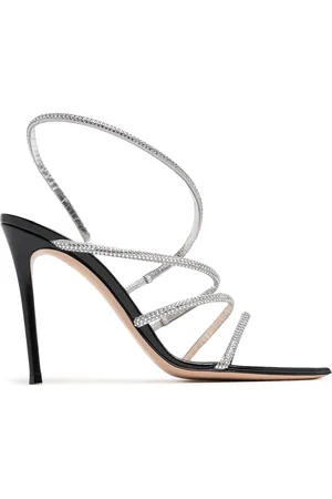 Gianvito Rossi Sandali In Camoscio Con Cristalli 105mm
