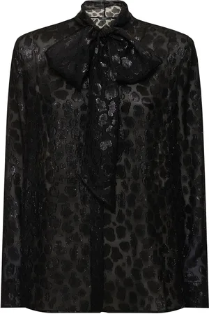 VERSACE Camicia In Misto Seta Fil Coupé