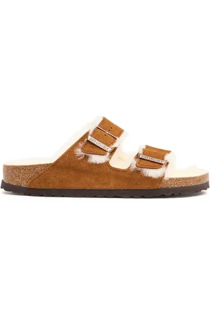 Birkenstock Sandali Arizona In Shearling E Camoscio