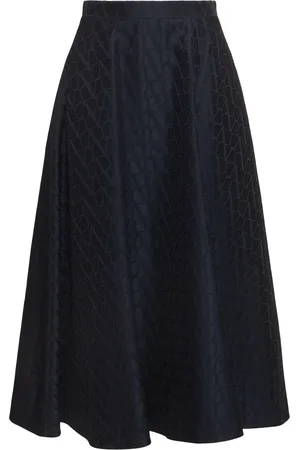VALENTINO Gonna Midi Couture Iconographe In Crepe