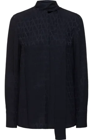 VALENTINO Camicia Iconographe In Seta Jacquard Con Sciarpa