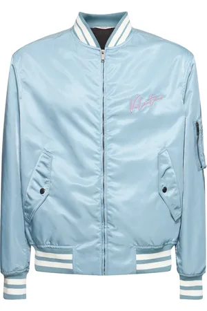 VALENTINO Bomber Varsity In Seta Con Logo Ricamato