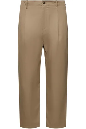 VALENTINO Pantaloni In Gabardina Di Cotone