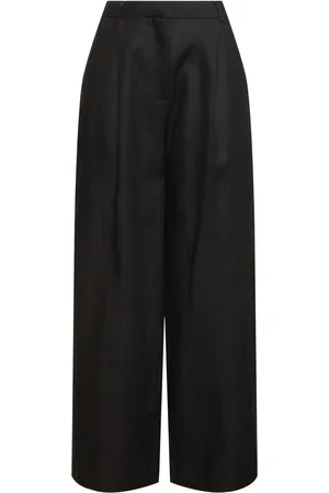 POSSE Pantaloni Dritti Leon Vita Alta In Lino