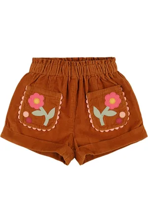Louise Misha Shorts In Cotone Millerighe Con Ricami
