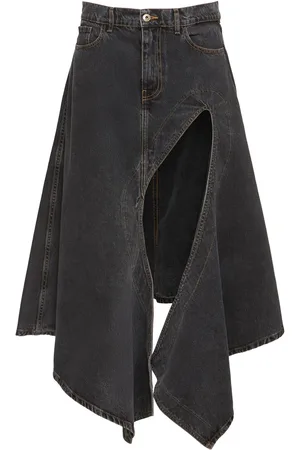 Y / PROJECT Gonna Midi Vita Alta Asimmetrica In Denim