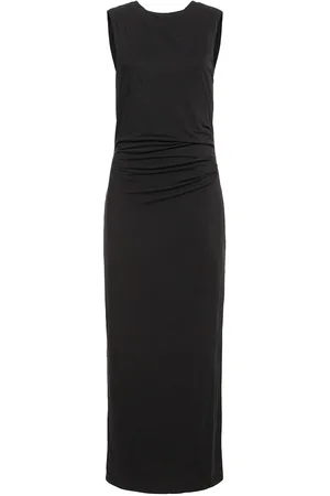 St Agni Vestito Midi In Jersey Drappeggiato
