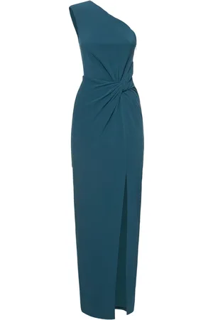 Roland Mouret Vestito Maxi Asimmetrico In Crepe Di Raso