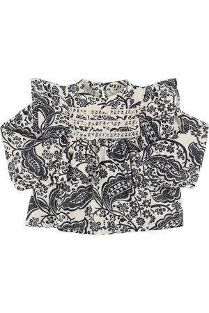 The New Society Blusa In Cotone Stampato / Ricami