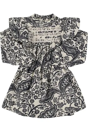 The New Society Vestito In Cotone Stampato Con Ricami