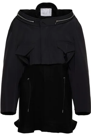 SACAI Vestito Corto Oversize In Lana