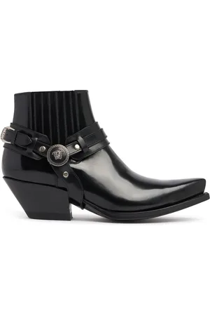 VERSACE Stivali Western In Pelle 50mm