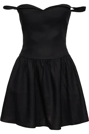 Reformation Vestito Sora Con Spalle Scoperte In Lino