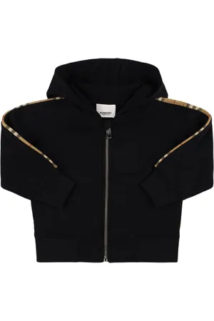 Burberry Felpa In Cotone Con Zip E Cappuccio