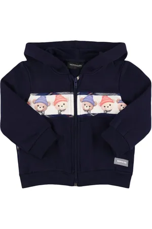 MONNALISA Maglia In Misto Cotone Con Zip E Cappuccio