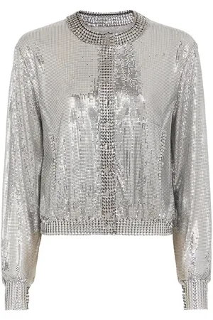 Paco rabanne Giacca In Mesh Senza Collo