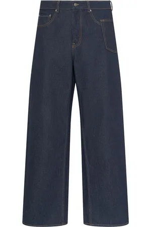 Golden Goose Jeans Larghi Journey In Denim Di Cotone