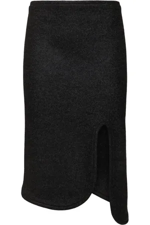 Victoria Beckham Gonna Midi In Lana Imbottita
