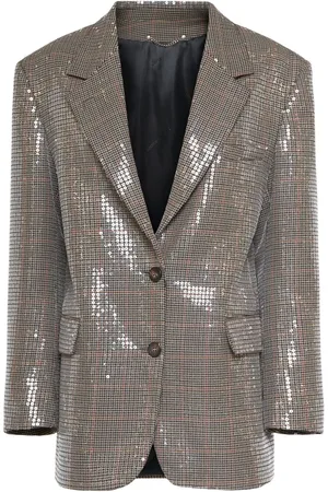 Golden Goose Blazer Journey In Lana Con Paillettes