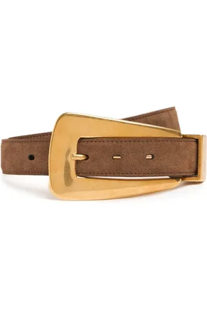 Khaite Cintura Lucca In Pelle Metallizzata