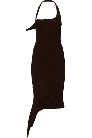 Courrèges Vestito Lungo Undressed In Maglia A Costine