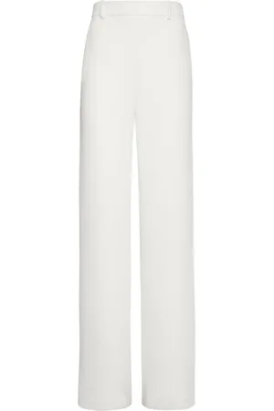 VALENTINO Pantaloni Larghi Vita Alta In Cady Di Seta
