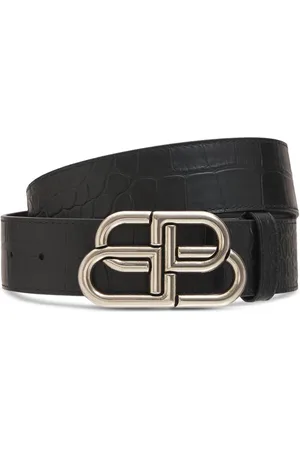 Balenciaga Cintura In Pelle Con Fibbia Logo