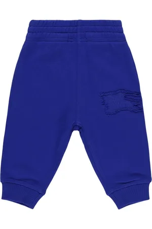 Burberry Pantaloni In Felpa Di Cotone Con Logo