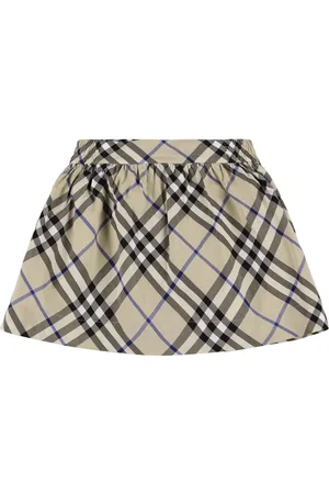 Burberry Gonna In Cotone Stampa Quadri