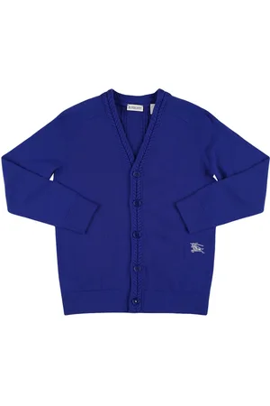 Burberry Cardigan In Maglia Di Lana Con Logo