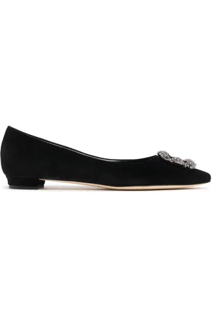 Manolo Blahnik Scarpe Basse Hangisi Fmc In Velluto 10mm