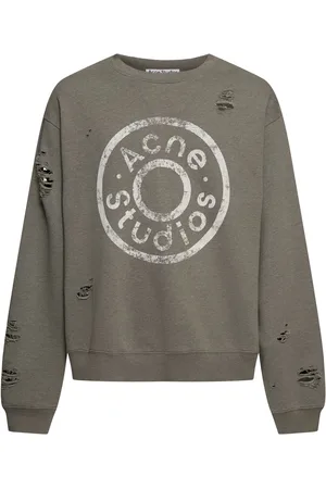 Acne Studios Felpa Franziska Button Con Logo