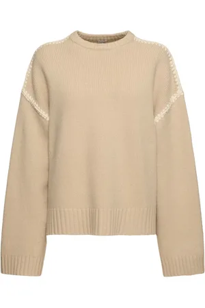 Totême Maglia In Lana E Cashmere Con Ricami